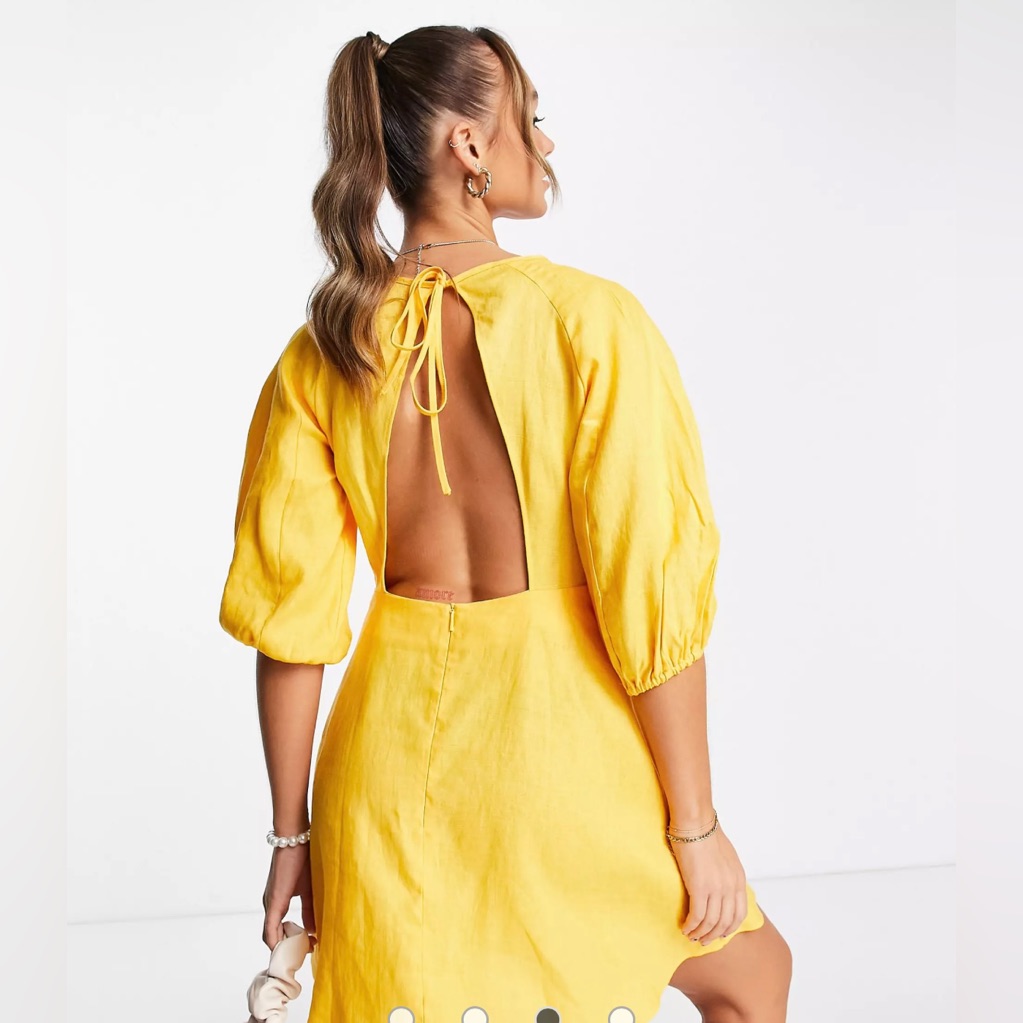Mango | Dresses | Yellow Linen Mini Dress From Mango | Poshmark